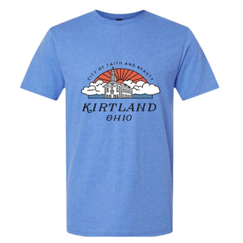 Kirtland apparel collection with shirts, sweatshirts, and hats for visitors, tours, and local heritage gifts.