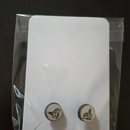 Wood Stud Earrings – Kirtland Inspired